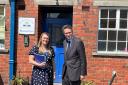 Sir Gavin Williamson MP with headteacher Hayley Bowen at The King Alfred School in Lower Gornal