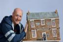 Mark Winterbottom has recreated Crooked House Pub in miniature at home in Wolverhampton. Pic - Anita Maric / SWNS