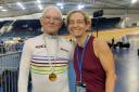 Cyclist Wally Fowler with sport and exercise specialist Dr Kristy Howells