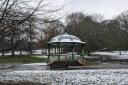 A sprinkling of snow in Mary Stevens Park in March
