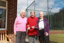 Wolllaston Tennis Club players Pat Cooper, Barbara Watson and Janet Hanby, who all celebrated their 80th birthdays recently