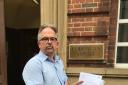 Dr David Nicholl with the letter he wrote to Birmingham coroner Louise Hunt