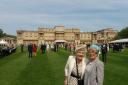 L-r - hospice volunteers Jean Wesson and Julie Turvey attended a garden party at Buckingham Palace on behalf of the Stourbridge charity