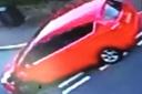 Police are on the hunt for driver of this car which was involved in a hit-and-run outside Hob Green Primary School, Wollescote, on Monday morning. Photo: West Midlands Police