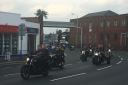 The procession as it passed around Stourbridge ring road this afternoon
