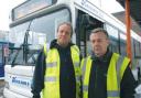 Bus drivers Patrick Baker and Gary Withers say yobs are launching attacks on their vehicles