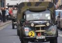 Military vehicles parading through Stourbridge on November 12. Pic - Tony Norris