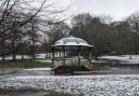 A sprinkling of snow in Mary Stevens Park in March