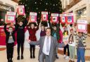 Mike Wood MP with the winner, Abigail Whitehouse (centre), and runners up in his Christmas card competition for 2023
