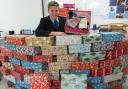 Pedmore Technology College year 9 pupil Louis Gaskin led his school’s record-breaking Operation Christmas Child shoebox collection. Photo: Pedmore Technology College