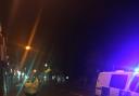 An officer stands at the scene on Monday evening (October 16). Pic courtesy of @DudleyTownWMP