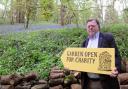 Peter Brookes in his bluebell woods which he's opening as part of the Open Gardens Scheme