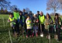 Rotary Club of Stourbridge members with community helpers in Wollescote Park.