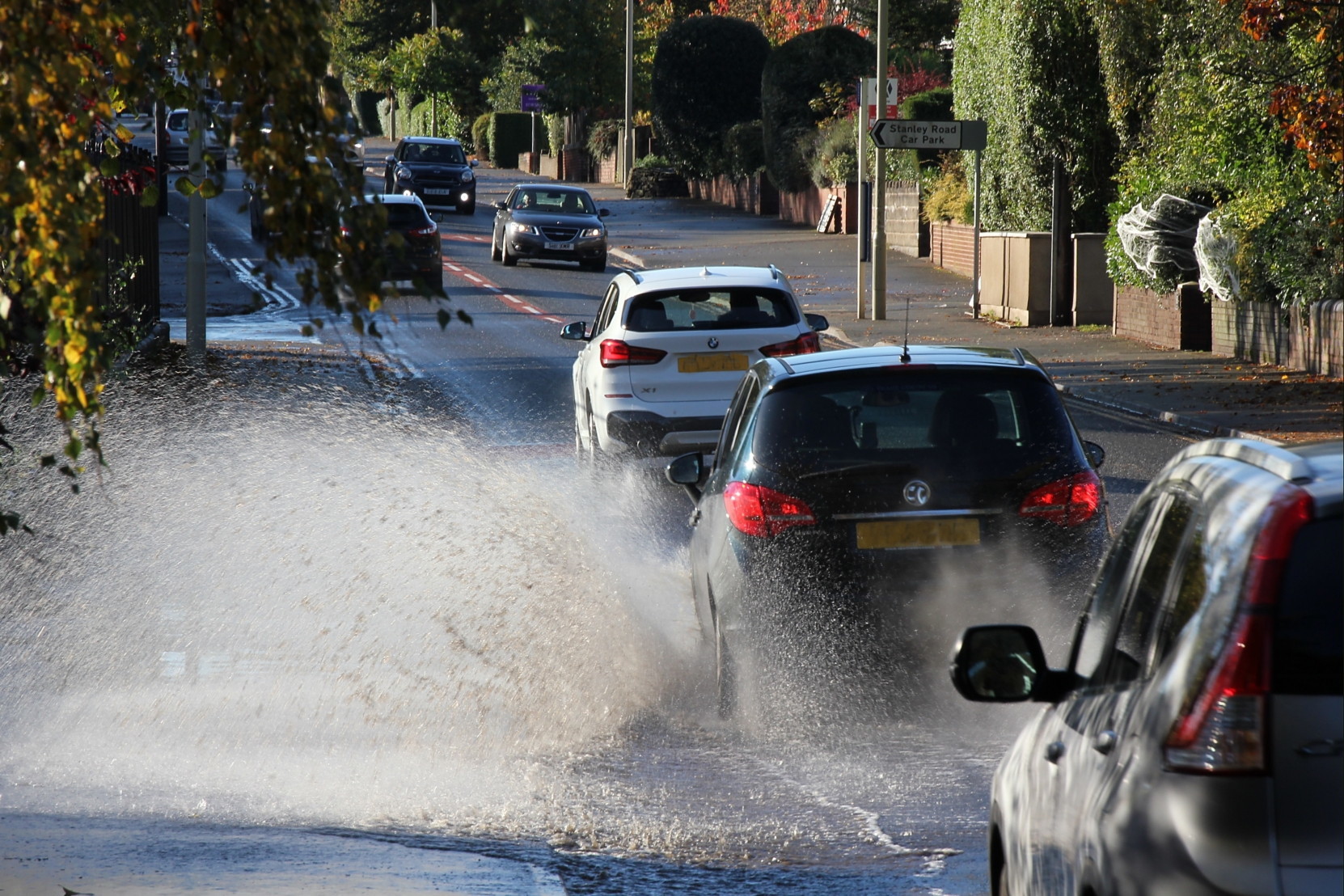 Flooding on Norton Road. Pic - Lewis Payne