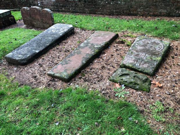 Stourbridge News: The graves of members of the Knights Templar at St Mary's Church at Enville