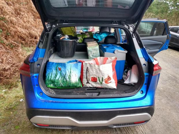 Stourbridge News: All the essentials for a weekend at the rall packed into the boot