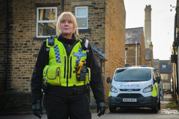 Undated BBC handout photo of actress Sarah Lancashire as Sergeant Catherine Cawood in Happy Valley
