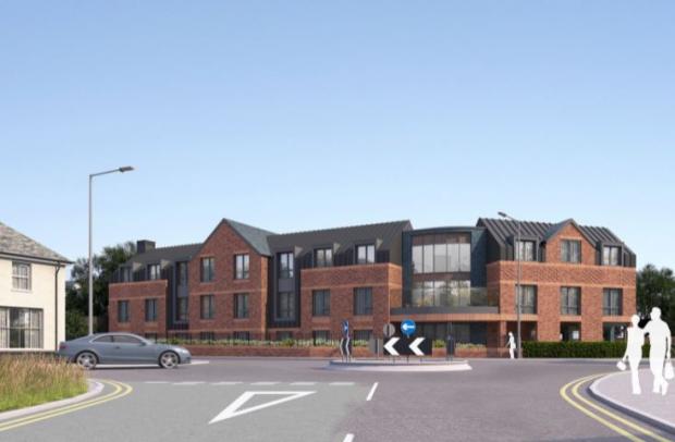 Stourbridge News: CGI of the proposed care home on the corner of Norton Road and Greyhound Lane. Image - Gillings Planning