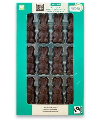 Stourbridge News: Moser Roth Vegan Belgian Dark Chocolate Office Bunnies 120g. Credit: Aldi