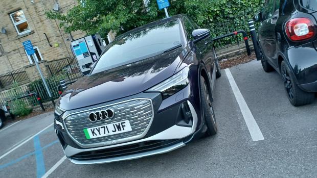 Stourbridge News: Charging the e-tron, which seemed a quick and smooth process 