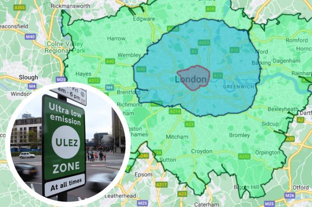 The expansion means that drivers in London will have to pay when driving in the Ultra-Low Emission Zone. (PA/TfL)