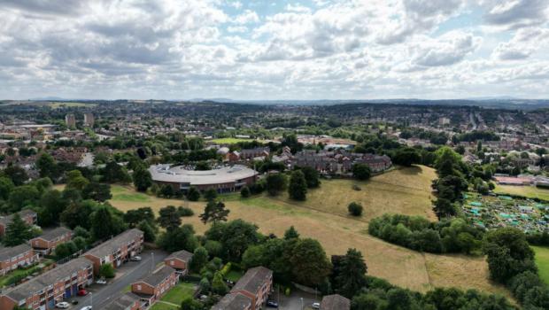 Stourbridge News: Corbett Meadow from the air. Pic - courtesy of Wayne Lewis