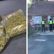 Drugs bust in Kingswinford. Photos: @BrierleyHillWMP