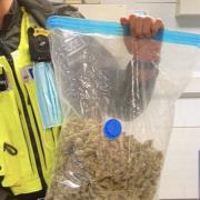 Cannabis seized in Lye. Photo: @StourbridgeWMP