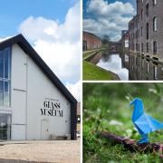Stourbridge Glass Museum, Stourbridge Canal and an origami bird . Pics by Daniel Sutton/Peter Farhall - New Group Camera Club/Getty Images
