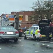 Police attend the crash on the ring road