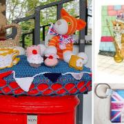 The George the cat postbox topper by Crafting for Communities and Royal portrait by Stacy Hammond and George keyring by Olivia-Mae Creations