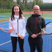 The new coaching team at Wollaston Lawn Tennis Club - Emily White and Simon Robbins