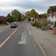 There are temporary traffic lights on Norton Road