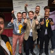 Lib Dems celebrate winning in Cradley and Wollescote. Picture: Cllr Alex Wagner