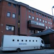 Custody van enters Birmingham Crown Court