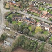Aerial view of Blakedown station