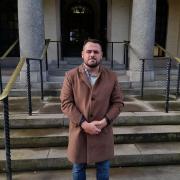 Cllr Andrew Tromans outside Dudley Council House