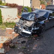 The aftermath of the crash in Green Lane, Lye