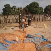 The borehole reached water 50m underground the Gambian village of Sintet.