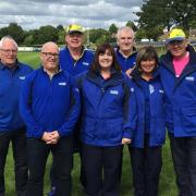 Stourbridge Rugby Club's members of 'The Pack', Alan McCreadie, Andy Cook, Richard Patching, Louise Meeson, John Diviney, Sarah Piggott-Denison and Richard Stanley.