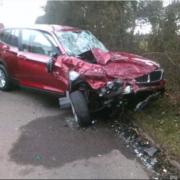 The crash on the A449 at Prestwood. Pics courtesy of West Midlands Ambulance Service