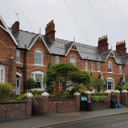 The row of historic terraces in Hagley Road, known as Mount Terrace.