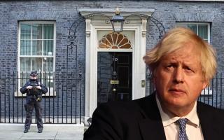 Photos via PA/Newsquest shows Boris Johnson and a background image of No. 10 Downing Street.