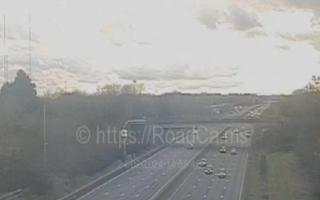 Lanes were closed on the M5 by a defect