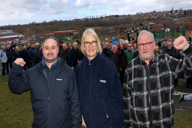 Cllr Paul Bradley, Margot James MP and Tory election hopeful Peter Lee